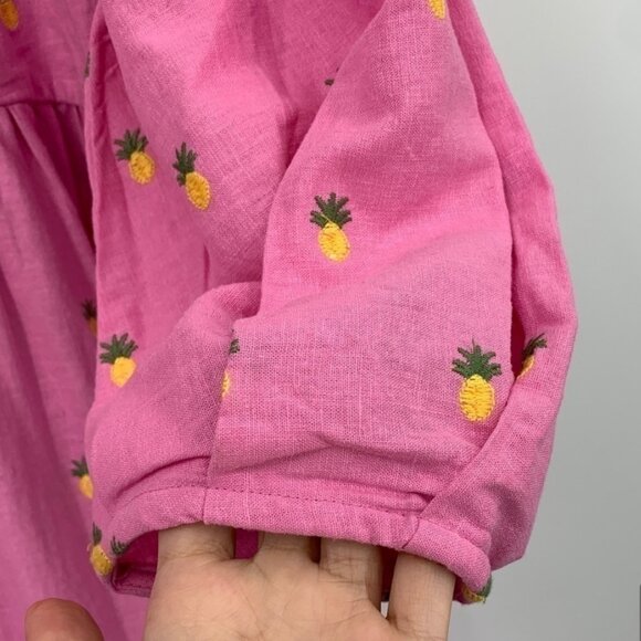 Farm Rio Embroidered Pineapples Midi Sweetheart Dress XS - Picture 4 of 9